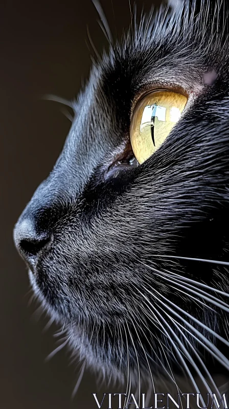 AI ART Feline Eye Detail and Whiskers