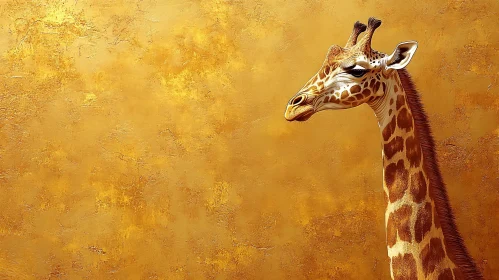 Elegant Giraffe in Golden Hue