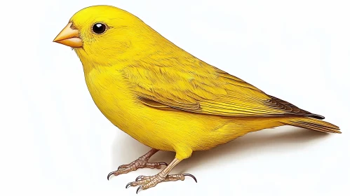 Bright Yellow Canary Illustration