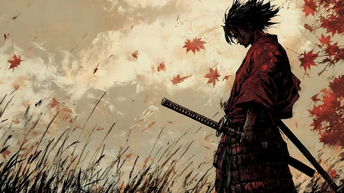 Ronin in the Autumn Fields