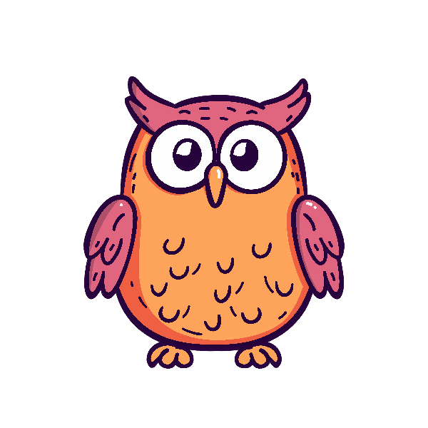 POD Design Playful Owl Illustration for Tees