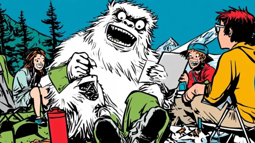 Comic Adventure with a Yeti