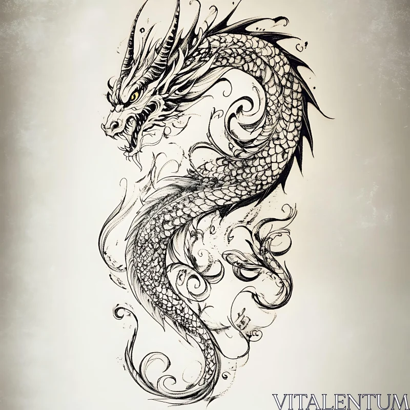 AI ART Dragon Illustration - Fantasy Art