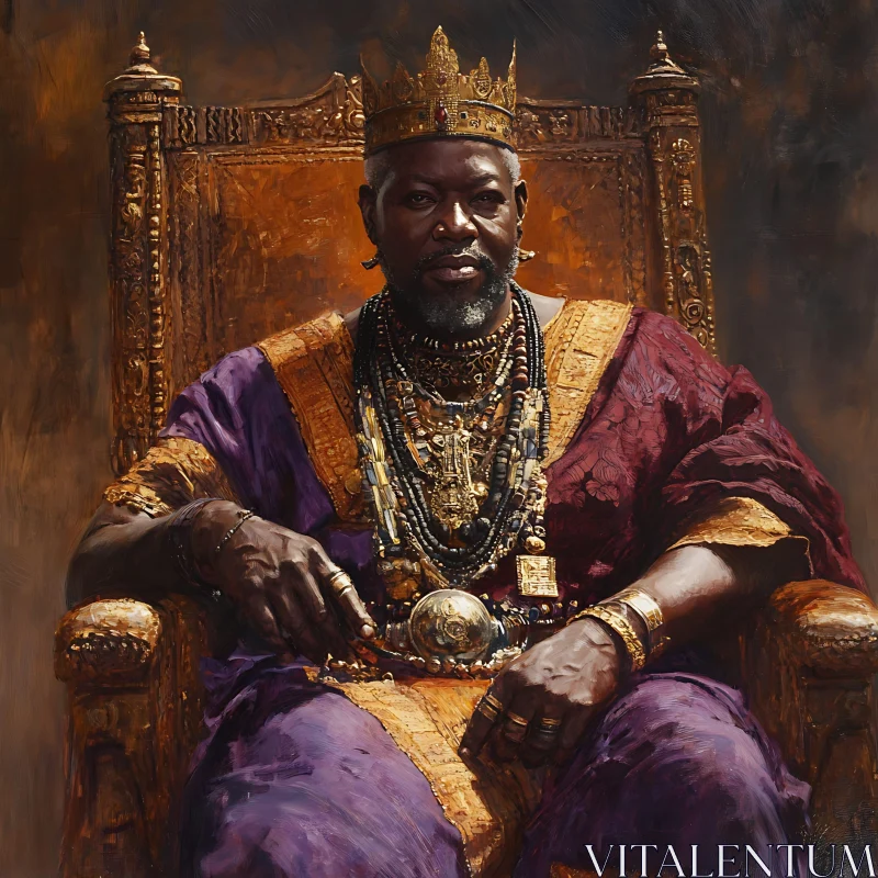 Royal Portrait: The King on His Throne AI Image