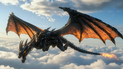 Cyborg Dragon in the Sky