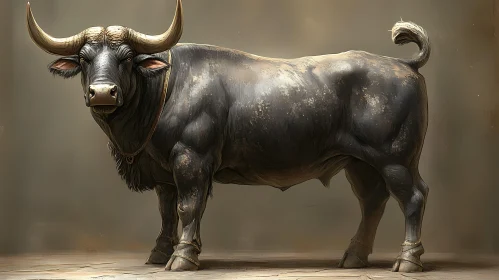 Powerful Bull Illustration