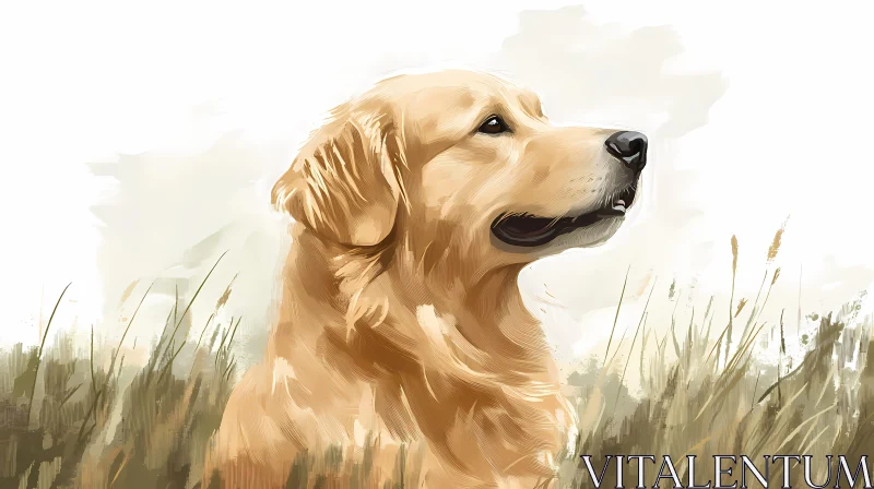 Artistic Dog Portrait AI Image