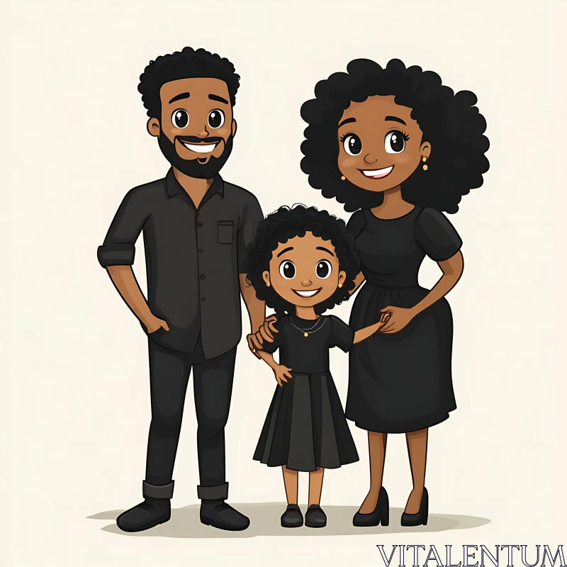 AI ART Stylized Family Illustration