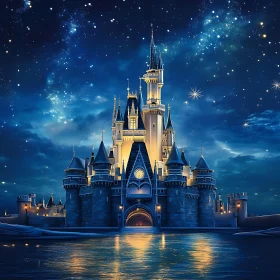 Fantasy Castle at Night