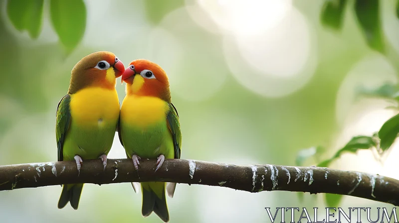 Pair of Lovebirds AI Image