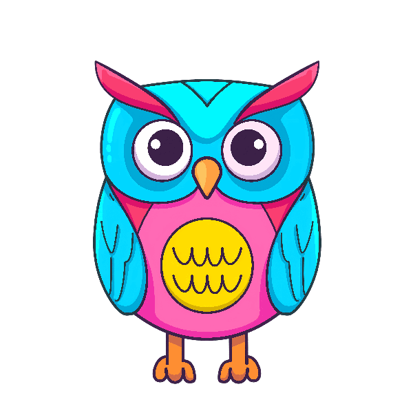 POD Design Whimsical Owl Print for T-Shirts