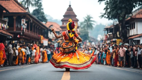 Traditional Dancer in Street Performance