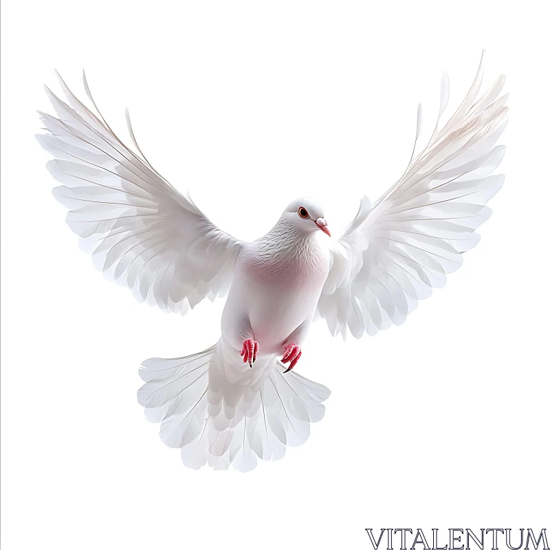 Dove with Open Wings AI Image