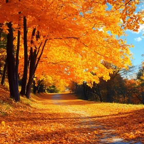 Autumnal Forest Path