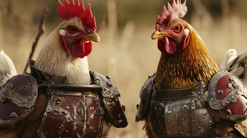 Chicken Warriors in Armor