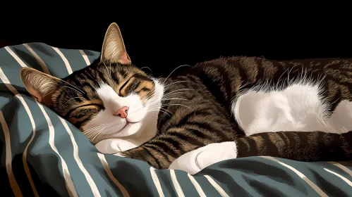 Peaceful Cat Relaxing