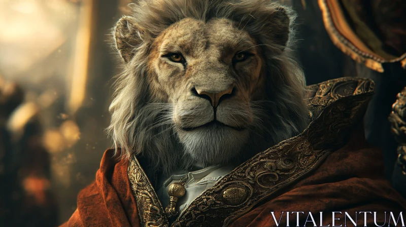 Regal Lion AI Image