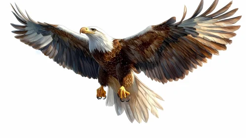 Bald Eagle Gliding Gracefully