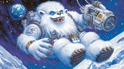 Yeti Astronaut in Space