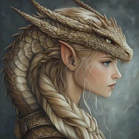 Dragon Scale Elf - Mythical Portrait