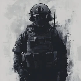 Monochrome Tactical Warrior