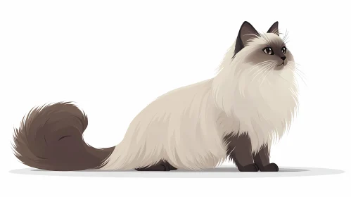 Elegant Feline Digital Art