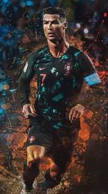 Cristiano Ronaldo Soccer Sports Art