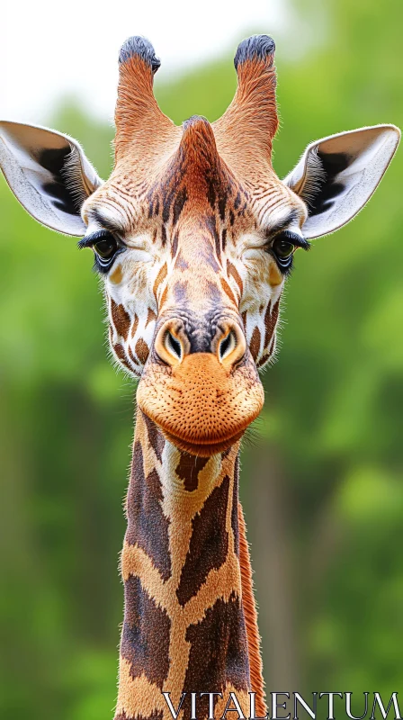 AI ART Giraffe Portrait in Safari Setting