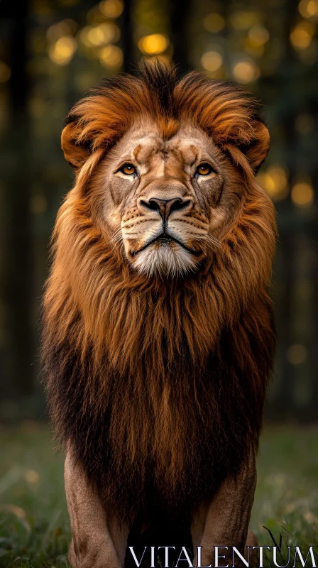 AI ART Majestic Forest lion