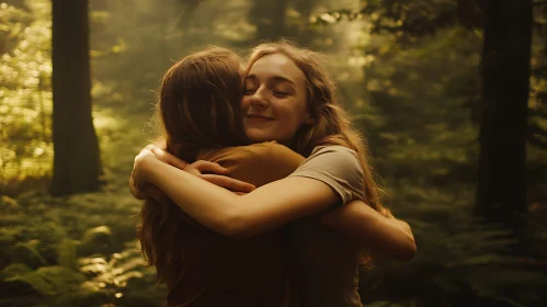 Forest Embrace: A Moment of Connection