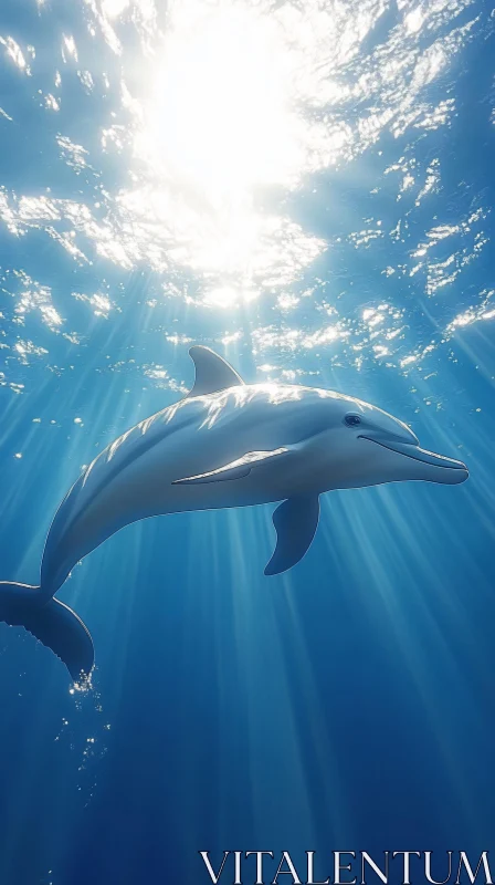 AI ART Graceful Dolphin Swimming