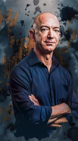 Jeff Bezos Modern Art Portrait