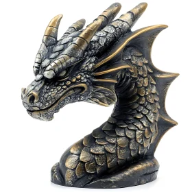 Bronze Dragon Head Statue