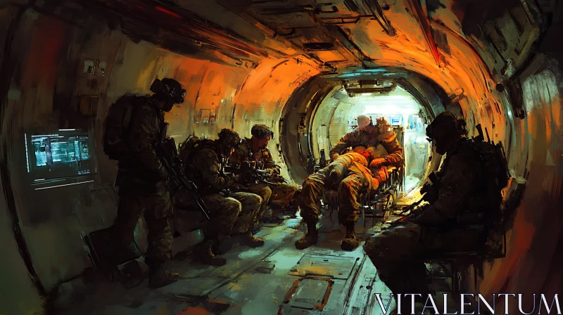 Military Aircraft: Aiding a Wounded Soldier