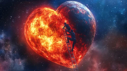 Fiery Heart in Space