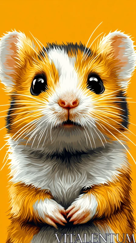 Adorable Hamster Portrait Art