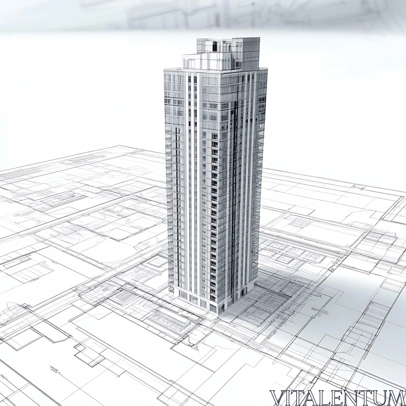 Architectural Blueprint of a Modern Building