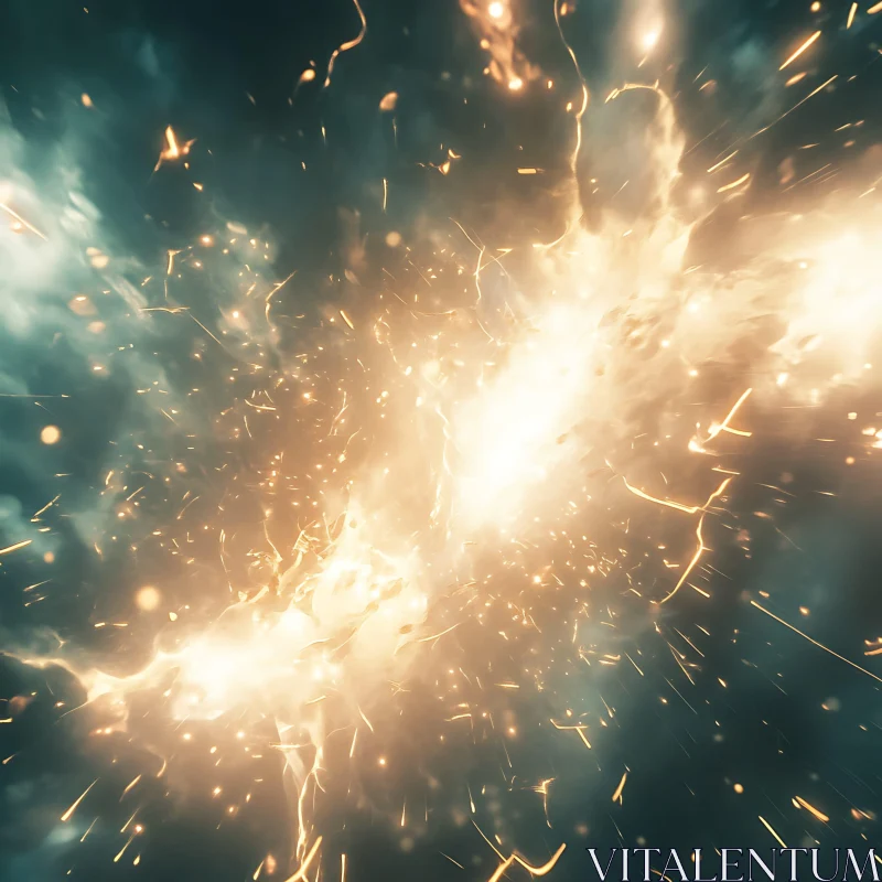 Celestial Energy: Abstract Light Explosion