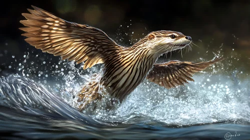 Otter's Splash: A Moment in Time