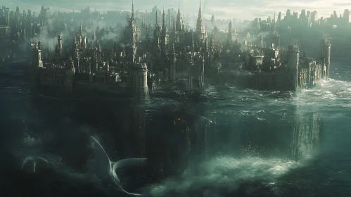 Submerged Metropolis and Marine Life