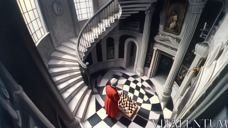 Chess Game in Grand Interior