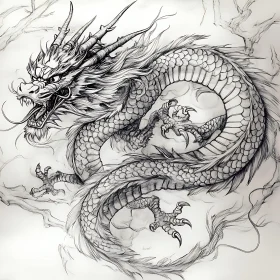 Detailed Dragon Illustration