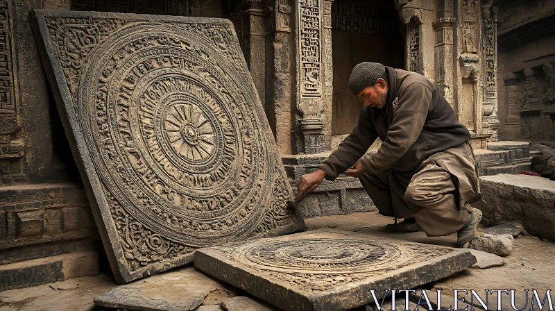 Ancient Stone Carving Restoration Process