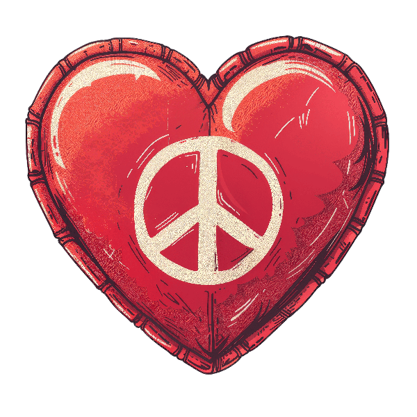 Heart with Peace Symbol