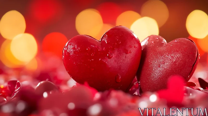 Romantic Hearts with Bokeh Lights