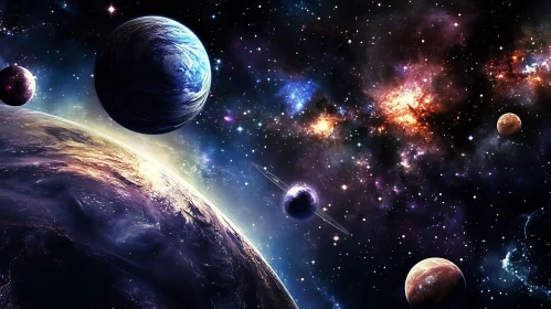 Celestial Planets and Nebula Composition