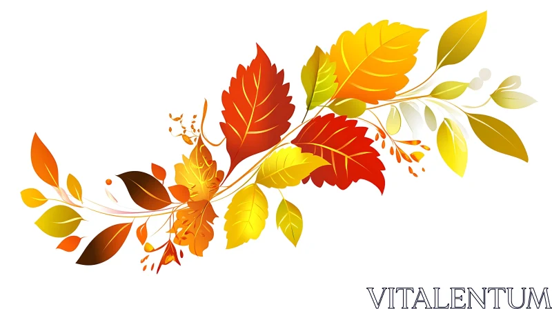 Colorful Autumn Leaves Composition