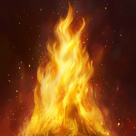 Intense Flames and Glowing Embers