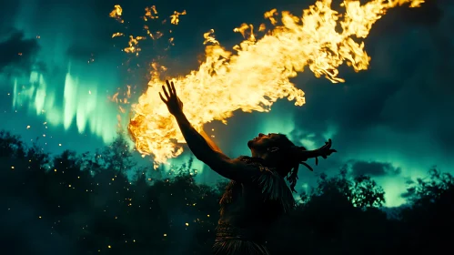 Conjuring Fire: A Magical Encounter in the Woods