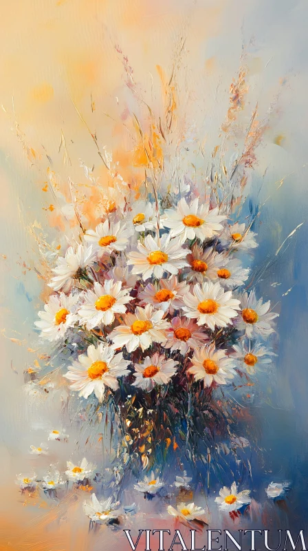 Artistic Floral Bouquet with White Daisies
